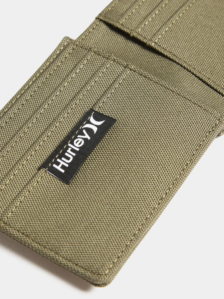 Hurley Icon Bi Fold Wallet Olive
